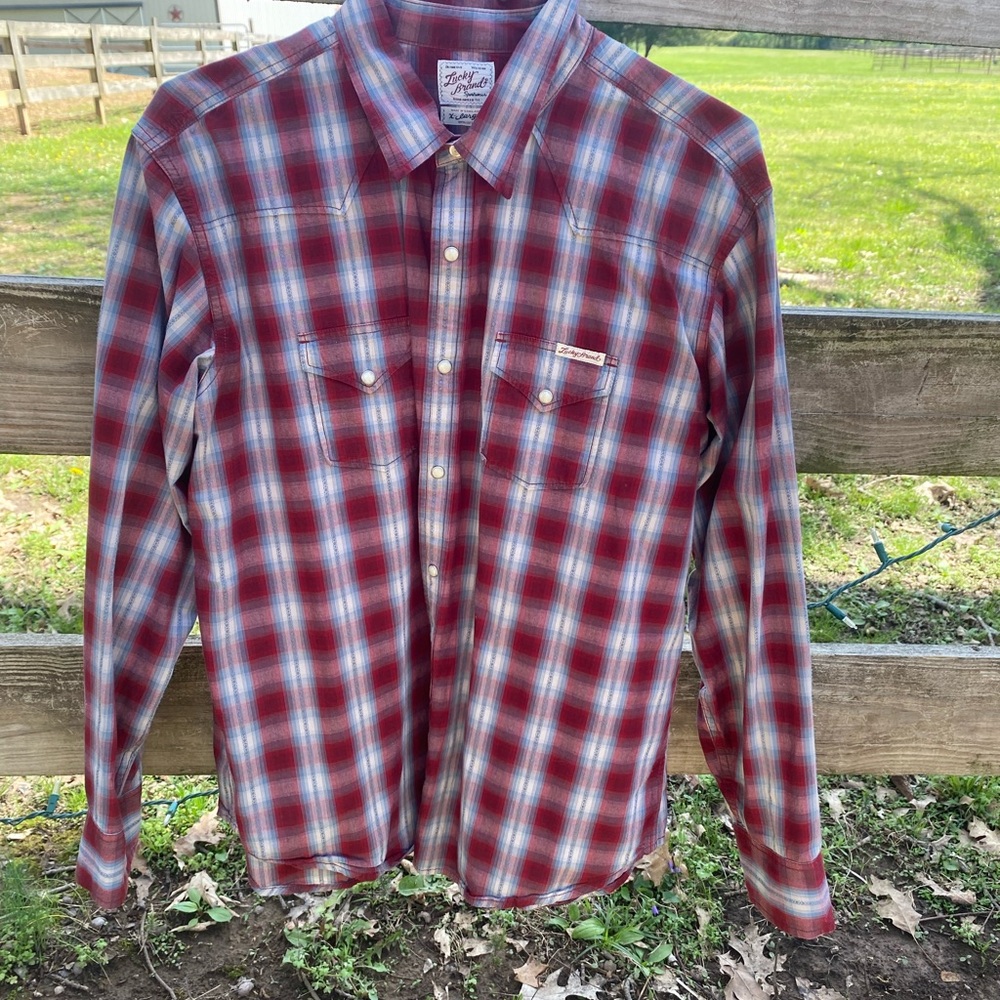 Lucky Brand Pearl Snap XL